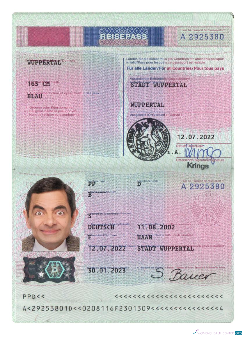 Download Germany passport 2022 present Photoshop template